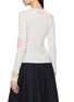 Back View - Click To Enlarge - GOODBAI - Long Sleeve Star Print Striped Wool Blend Knit Top