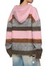 Back View - Click To Enlarge - GOODBAI - Robot Cat Oversized Stripe Hooded Sweater