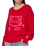  - GOODBAI - Cat Intarsia Oversized Sweater