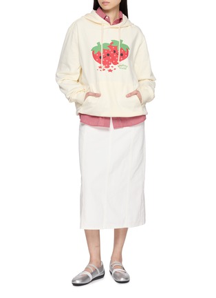 Figure View - Click To Enlarge - GOODBAI - Strawberry Print Cotton Hoodie