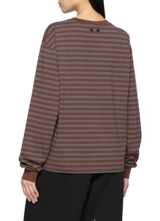 Back View - Click To Enlarge - GOODBAI - Long Sleeve Strawberry Print Striped Top