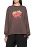 GOODBAI Long Sleeve Strawberry Print Striped Top
