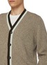  - BARRIE - Two Tone Pipping Cashmere Knit Cardigan