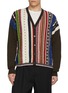 BARRIE Striped Cashmere Knit Cardigan