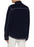 Back View - Click To Enlarge - BARRIE - Contrast Stitch Cashmere Cotton Denim Overshirt