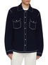 BARRIE Contrast Stitch Cashmere Cotton Denim Overshirt