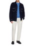 Figure View - Click To Enlarge - BARRIE - Contrast Stitch Cashmere Cotton Denim Overshirt