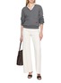 Figure View - Click To Enlarge - HIGH SPORT - Kick Pintuck Flared Pants