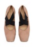 Detail View - Click To Enlarge - UMA WANG - Crisscross Elastic Band Leather Ballerina Flats