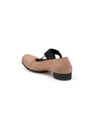  - UMA WANG - Crisscross Elastic Band Leather Ballerina Flats