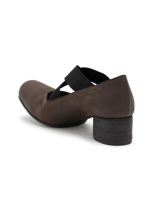  - UMA WANG - 45 Crisscross Elastic Band Leather Ballerina Pumps