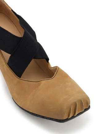 Detail View - Click To Enlarge - UMA WANG - 45 Crisscross Elastic Band Leather Ballerina Pumps