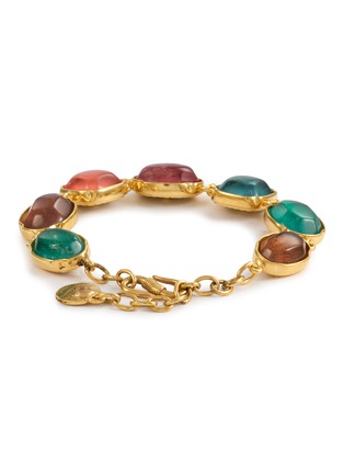Detail View - Click To Enlarge - GOOSSENS - Cabochons 24K Gold Plated Brass Bracelet