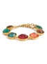 GOOSSENS Cabochons 24K Gold Plated Brass Bracelet