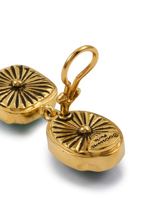 Detail View - Click To Enlarge - GOOSSENS - Cabochons Two Pendant Drop Clip On Earrings