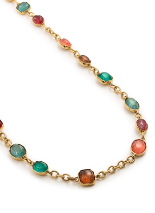 Detail View - Click To Enlarge - GOOSSENS - Cabochons 24K Gold Plated Brass Necklace