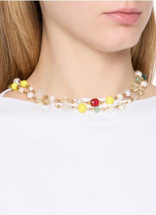 Figure View - Click To Enlarge - GOOSSENS - Lagune Natural Stone Double Strand Necklace