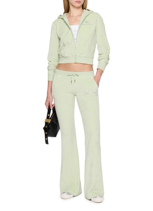 Figure View - Click To Enlarge - SPORTY & RICH - x Juicy Couture Script Cotton Velour Sweatpants