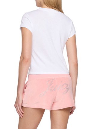Back View - Click To Enlarge - SPORTY & RICH - x Juicy Couture Emblem Cotton T-Shirt