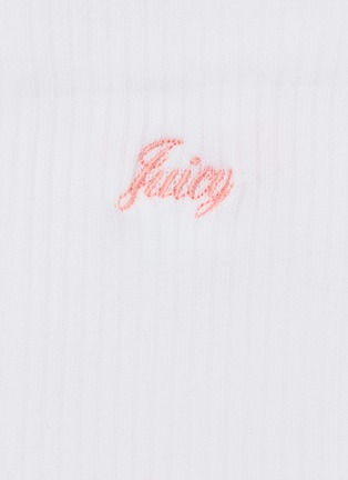 Detail View - Click To Enlarge - SPORTY & RICH - Juicy Script Socks