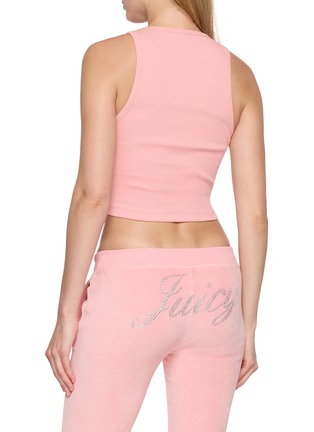 Back View - Click To Enlarge - SPORTY & RICH - x Juicy Couture Crown Ribbed Tank Top