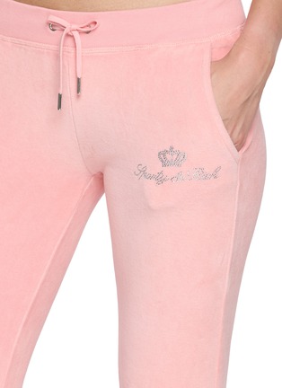  - SPORTY & RICH - x Juicy Couture Script Cotton Velour Sweatpants