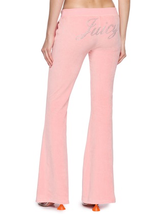 Back View - Click To Enlarge - SPORTY & RICH - x Juicy Couture Script Cotton Velour Sweatpants