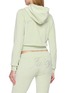 Back View - Click To Enlarge - SPORTY & RICH - x Juicy Couture Script Zip Up Cotton Velour Hoodie