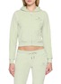 SPORTY & RICH x Juicy Couture Script Zip Up Cotton Velour Hoodie