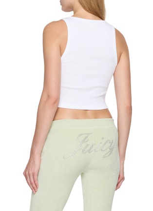 Back View - Click To Enlarge - SPORTY & RICH - x Juicy Couture Crown Ribbed Tank Top