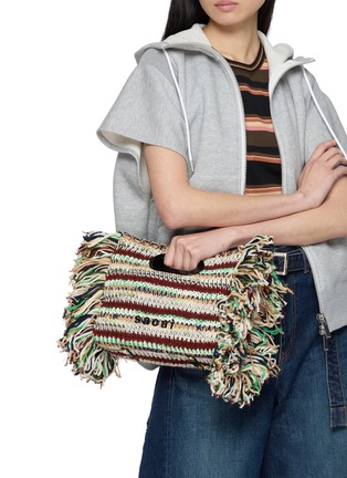 Figure View - Click To Enlarge - SACAI - Small Knited Shopper Bag