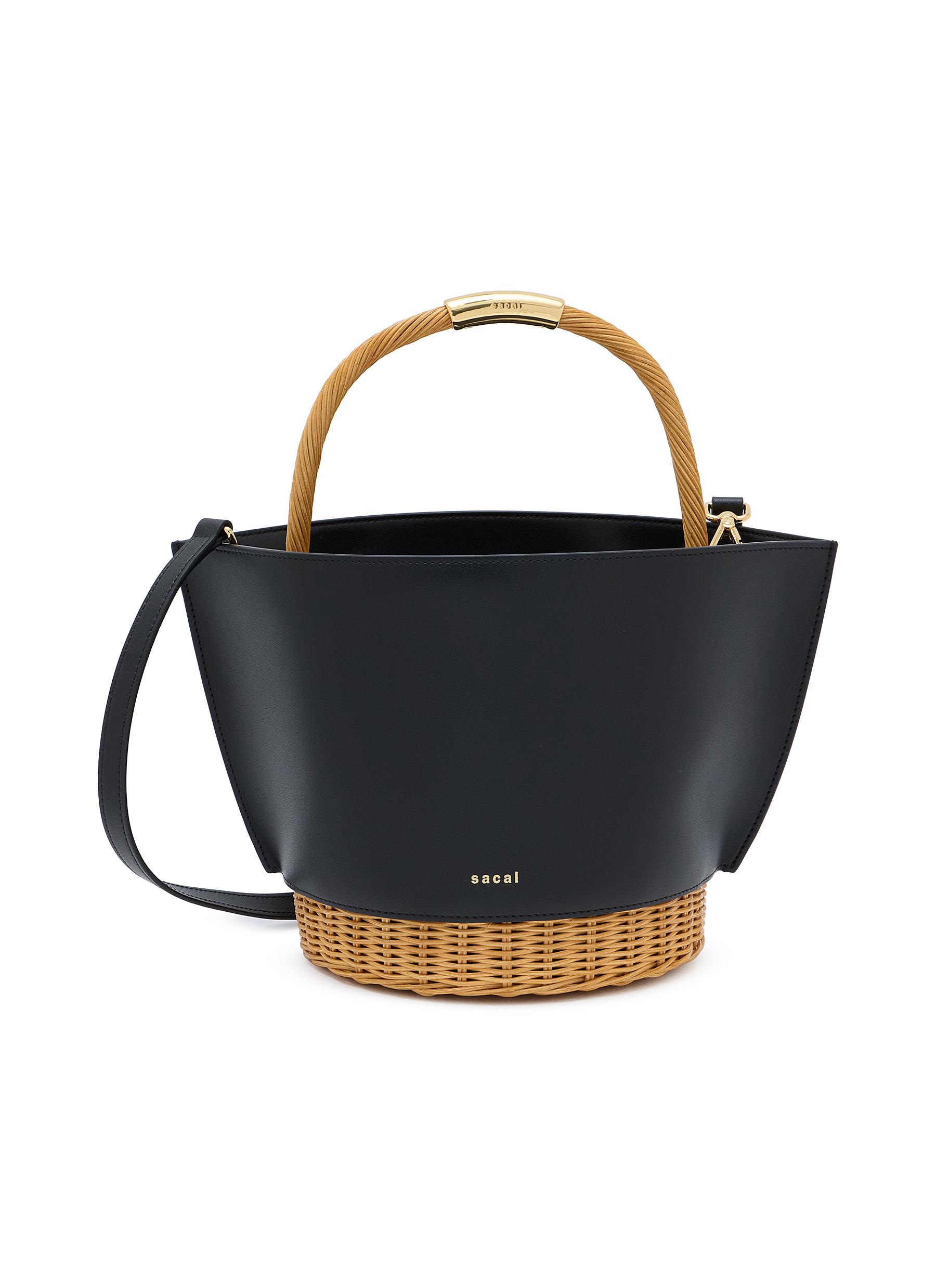 SACAI | Medium Leather Rattan Basket Bag | Women | Lane Crawford