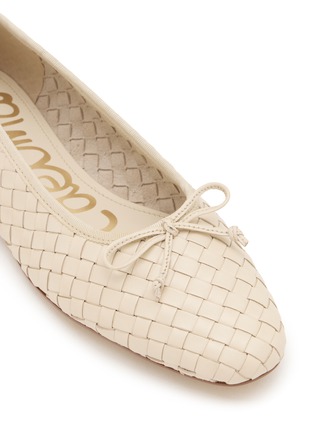 Detail View - Click To Enlarge - SAM EDELMAN - Ruthie Woven Leather Ballerina Flats