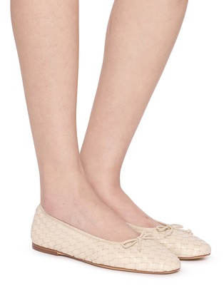 Figure View - Click To Enlarge - SAM EDELMAN - Ruthie Woven Leather Ballerina Flats