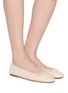 Figure View - Click To Enlarge - SAM EDELMAN - Ruthie Woven Leather Ballerina Flats