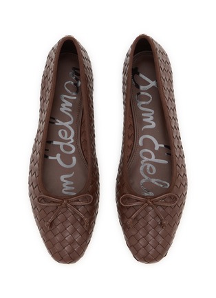 Detail View - Click To Enlarge - SAM EDELMAN - Ruthie Woven Leather Ballerina Flats