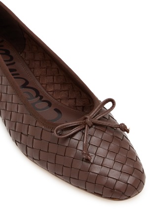 Detail View - Click To Enlarge - SAM EDELMAN - Ruthie Woven Leather Ballerina Flats