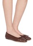 Figure View - Click To Enlarge - SAM EDELMAN - Ruthie Woven Leather Ballerina Flats