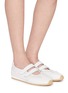 Figure View - Click To Enlarge - SAM EDELMAN - Isabella Suede Nylon Mary Jane Sneaker