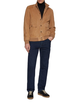 Figure View - Click To Enlarge - FRAME - Modern Straight Dark Wash Jeans