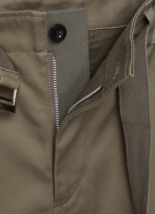  - SACAI - Curved Leg Belted Cotton Chino Pants