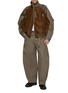 Figure View - Click To Enlarge - SACAI - Curved Leg Belted Cotton Chino Pants