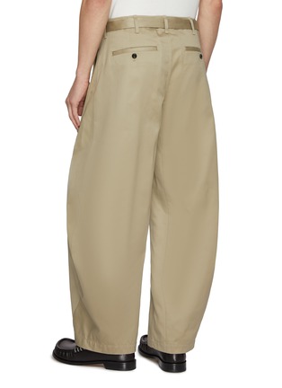 Back View - Click To Enlarge - SACAI - Curved Leg Belted Cotton Chino Pants