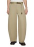 SACAI Curved Leg Belted Cotton Chino Pants