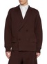 SACAI Double Breasted Cotton Cashmere Knit Blazer