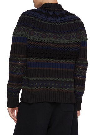 Back View - Click To Enlarge - SACAI - Fairisle Pattern Knit Jacket