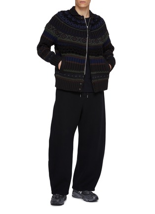 Figure View - Click To Enlarge - SACAI - Fairisle Pattern Knit Jacket