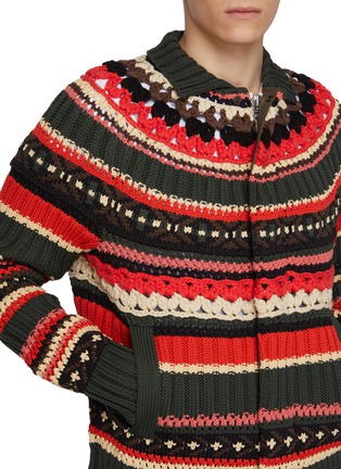  - SACAI - Fairisle Pattern Knit Jacket