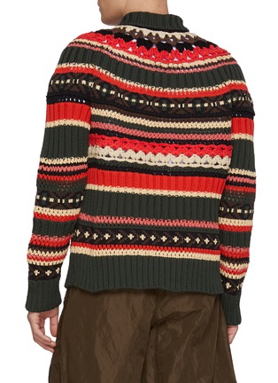 Back View - Click To Enlarge - SACAI - Fairisle Pattern Knit Jacket