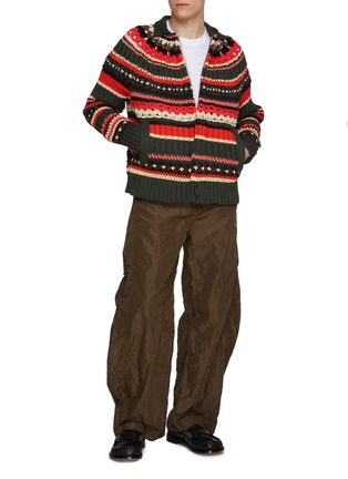 Figure View - Click To Enlarge - SACAI - Fairisle Pattern Knit Jacket